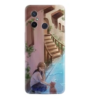 Xiaomi Redmi 12C Kılıf Resimli Desenli Silikon Platinium Series Cat And Girl 1808