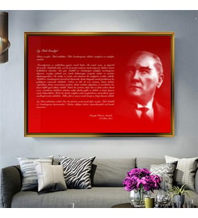 Altın Çerçeveli dekoratif tablo l1171 (Gold)