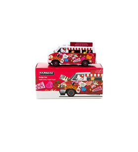Tarmac Works Dodge Van Hello Kitty Food Kırmızı 1/64 Model Araba