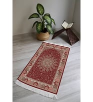 Dijital Baskı Kaymaz Tabanlı Yıkanabilir Püsküllü Seccade SCD0012