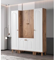 Bohem Zambak Portmanto Ayakkabılık 160x38x200 (Beyaz)