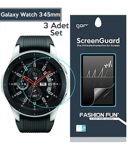 Gor Sm Galaxy Watch 3 45mm Darbe Emici Ekran Koruyucu 3 Adet Set-(5775) - HPSBYI2799-7829