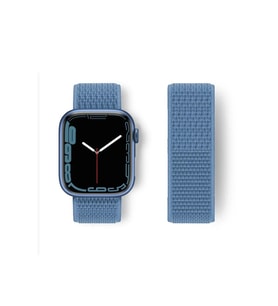 Newface Apple Watch 42mm Hasırlı Cırtcırtlı Kordon - Mavi