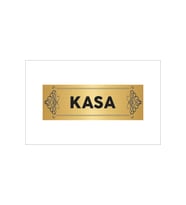KASA YAZILI GOLD RENK METAL ETİKET