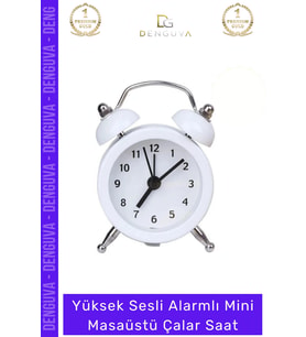 #ÇalarSaat Premium Sessiz Akar Saniyeli Masaüstü Ofis Komodin Modern Analog Dekoratif Çalar Saat