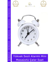 #ÇalarSaat Premium Sessiz Akar Saniyeli Masaüstü Ofis Komodin Modern Analog Dekoratif Çalar Saat