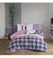 Hobby Suelita Pembe - Poplin Studio Nevresim Takımı (Desenli)