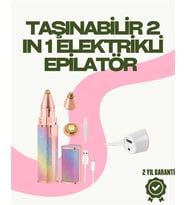8000 RPM Taşınabilir Epilatör – Kaş Düzeltici ve Dudak Epilatörlü Pille Çalışan