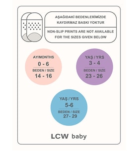 LCW baby Yeşil Kız Bebek Patik Çorap 5'li Paket