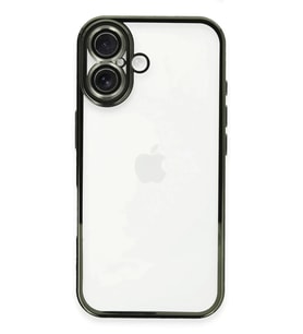Newface Apple iPhone 16 Plus Kılıf Razer Lensli Silikon - Yeşil
