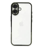Newface Apple iPhone 16 Plus Kılıf Razer Lensli Silikon - Yeşil