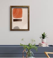 BK Gift Otel Odası Konseptli Doğal Masif Ahşap Çerçeveli Tablo 45x65cm-48