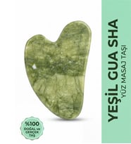 Yeşim Taşı Yeşil Gua Sha Yüz Masaj Taşı %100 Doğal ve Gerçek ,mmif