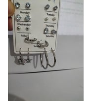 kadın gün küpe 18 parça 2 adet earcuff ve 8 çift küpe