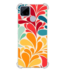 PrintiFy Oppo Realme C15 ile Uyumlu Retro Color 5  Kamera Korumalı Şeffaf  Kılıf