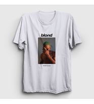 Presmono Unisex Beyaz Blond Müzik Frank Ocean T-Shirt 507083tt