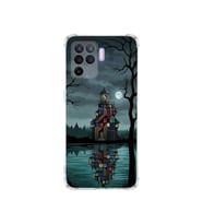 PrintiFy Oppo Reno5lite ile Uyumlu Simya Serisi Gölge Ve Cam Tasarımlı Uv Baskılı Köşe Korumalı Antişok Kılıf