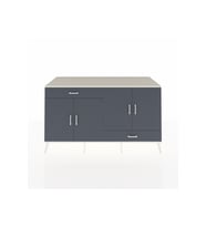 Kronos Konsol 5 Raflı 2 Çekmeceli 4 Kapaklı 176x59x99 Aytaşı-Antrasit