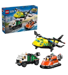 Mulvxurg  Urg02 60505  City Uçak, Servis Kamyonu Ve Hoverkraft 990 Parça +7 Yaş (Mulvix)