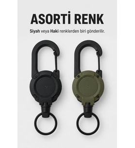 Yoyo Anahtarlık Metal İpli Yaka Kartı Tutucu Büyük Boy Çekmeli Kart Aparatı Plastik Gövdeli Rozet Kimlik Kart Askı Mekanizması Karışık Renk