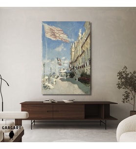 Tekli Dikey Kanvas Claude Monet Hotel Roches Noires Trouville