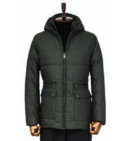 Slim Fit Kapüşonlu Yeşil Erkek Şişme Mont - Wessi