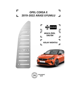 Opel Corsa E 2019-2022 Arası Ayak Dinlendirme Pedalı Krom Ayak Dayama Pedalı