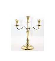 Kişiye Özel Pirinç 3'lü Şamdan - 23cm