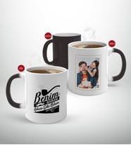 BK Gift Kişiye Özel Babalar Günü Hediyesi Fotoğraflı Sihirli Kupa Bardak-29 (Beyaz)