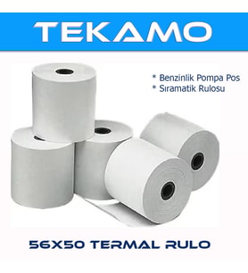 56x50 Pompa Yazarkasa Termal Pos Rulosu 10 Adet