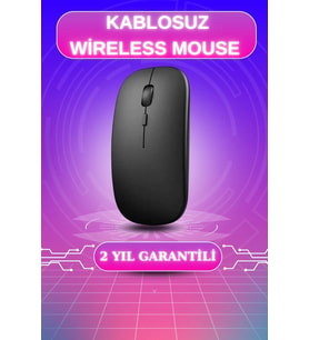 Pilelistore  Kablosuz Mouse Fare Şarjlı Bluetooth Wireless Çift Modlu Sessiz