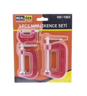3 Parça C Tipi Mengene Seti İşkence Aleti Hobi İşkence