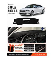 e-biz SKODA SUPER-B (2015-2021) Uyumlu Torpido Koruma, Torpido Örtüsü, Torpido Kılıfı - Siyah - SK012