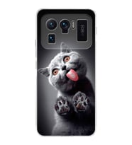 PrintiFy Xiaomi Mi 11 Ultra ile Uyumlu Kedi 2 Kamera Korumalı Şeffaf Kılıf