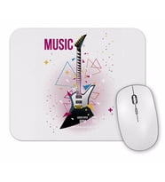 Estampa Branca Rock In Roll Mouse Pad