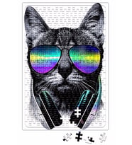 Havalı DJ Cool Kedi Puzzle 240 Parça Yapboz