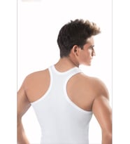 Erkek Likralı Sporcu Atlet 6'lı paket (Beyaz)
