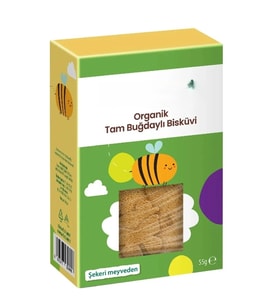 Organik Tam Buğdaylı Bisküvi 55gr