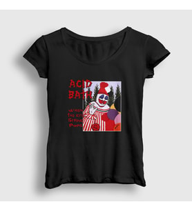 Presmono Kadın Siyah Kite String Pops Acid Bath T-Shirt 427992tt