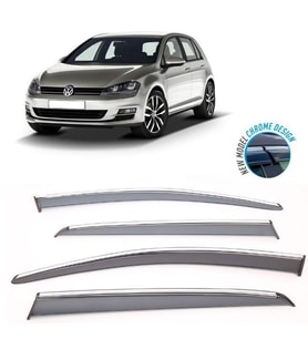 Vw Golf 7 Kromlu Cam Rüzgarlığı 2013-2019 arası Sunplex (Beyaz)