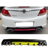 Opel İnsignia Sarı Difüzör Çiftli Yuvarlak Egzoz Görünümlü D Tip Difizör 2009 - 2013