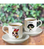 Power Puff Girl TasarımlıTürk Kahvesi Fincanı Seti İkili Kişiye Özel