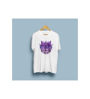 Oversize Lavender Town / İskelet Şehri Tasarım unisex T-shirt (Beyaz)