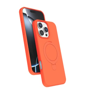 iPhone 16 Pro Max Regal Magsafe Standlı Kapak - Turuncu