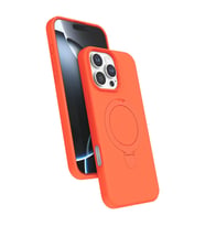 iPhone 16 Pro Max Regal Magsafe Standlı Kapak - Turuncu