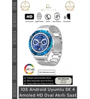 #AkıllıSaat 3AMOLED Ekran Bluetooth Arama GPS NFC Metal Gri Kordon IOS Android Uyumlu Akıllı Saat