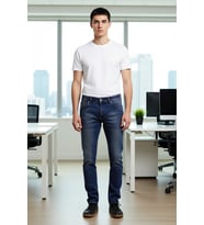 Erkek Açık Comfort Denim Dar Paça Pantolon Fonksiyonel Dayanıklı Kaliteli Konforlu Estetik