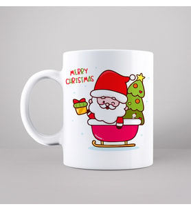 Mutlu Yıllar & Merry Christmas & Yılbaşı & Noel Baba Tasarımlı Kupa