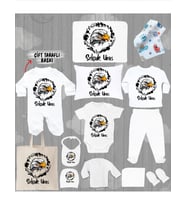 Minito Baby İsme Özel 13'lu Pamuklu Erkek Bebek Hastane Çıkışı Seti_MT_282-13 (Krem)