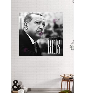 Recep Tayyip Erdoğan Cumhurbaşkanı Başkan Erdoğan RTE Kanvas Tablo (7 Farklı Ölçü)